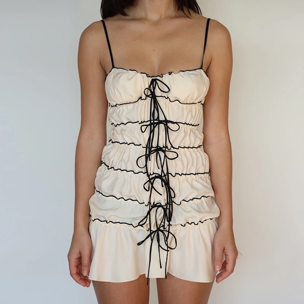 Mirror Palais Ruffle Tunnel Mini Dress